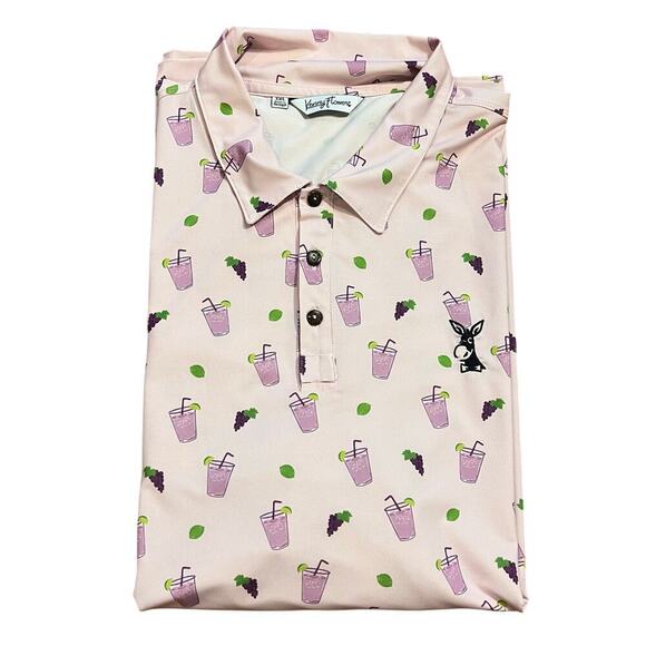 Kenny Flowers X Owen's Mixers The Tropical Transfusion Men Golf Polo Size XXL 3X - Picture 1 of 6